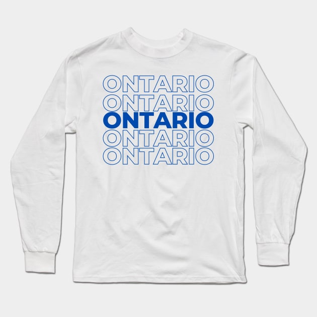 ONTARIO Long Sleeve T-Shirt by stickersbyjori